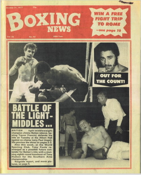 Boxing News magazine  21.10.1977 Download pdf